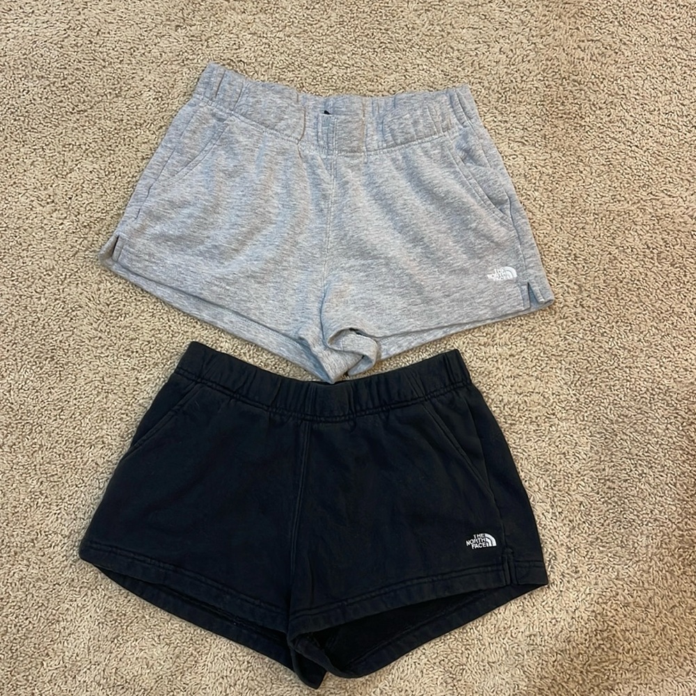North Face Women’s Half Dome Fleece Shorts both size Medium